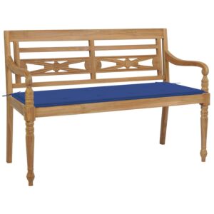 Pood24 Batavia pink sügavsinise padjaga, 120 cm, tiikpuu