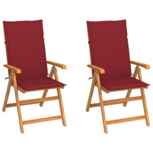 Pood24 aiatoolid, 2 tk, veinipunaste istmepatjadega, tiikpuu