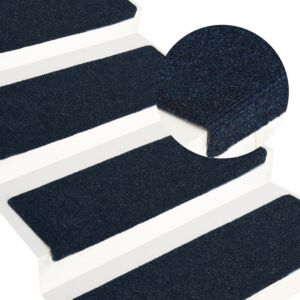 Коврики для лестниц Pood24 15 шт., петлевая техника, 65x21x4 см, синие