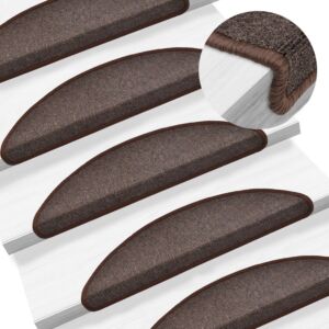 Коврики для лестниц POOD24 10 шт., 56 x 20 см, кофейно-коричневый