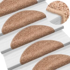Коврики для лестниц Pood24 10 шт, 56 x 20 см, бежевые