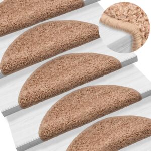 Коврики для лестниц POOD24 10 шт., 65 x 25 см, бежевые
