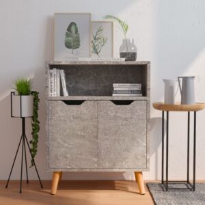 Pood24 Сервант бетонный прихожая 60x30x72 см, ДСП