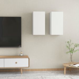 POOD24 Тумба под ТВ 2 шт, белый, 30,5 x 30 x 60 см, ДСП