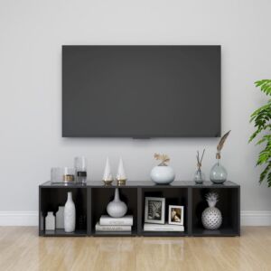 POOD24 тумбы под ТВ, 4 шт, серые, 37 x 35 x 37 см, ДСП