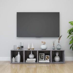 POOD24 Тумбы под ТВ, 4 шт., Бетонный зал, 37 x 35 x 37 см, ДСП