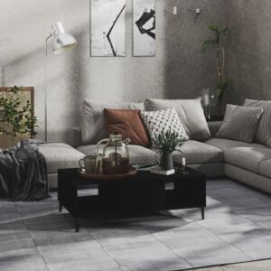 Pood24 kohvilaud, must 103,5x60x35 cm puitlaastplaat