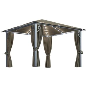 Pood24 varikatus, kardin, nöörvalgusti 300x300 cm pruunikas alumiinium