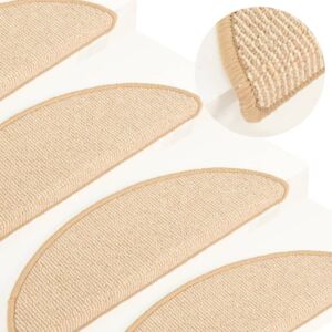 Pood24 trepimatid 15 tk 65 x 21 x 4 cm kreemjad poolringikujulised suured