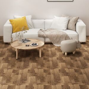 Ковровая плитка Pood24 20 шт, 5 м², коричневая
