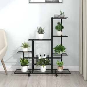 Pood24 lillealus ratastel, 94.5x25x92.5 cm, must, metall