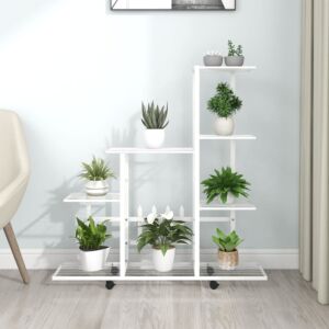 Pood24 lillealus ratastel, 94.5x25x92.5 cm, valge, metall