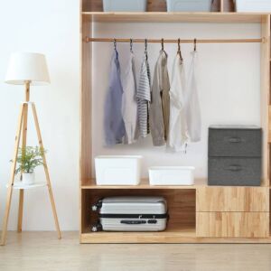 Pood24 hoiukastid 2 tk, kangas, 43 x 34 x 23 cm, antrasiithall