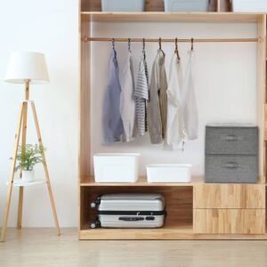 Pood24 hoiukastid 2 tk, kangas, 43 x 34 x 23 cm, hall