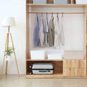 Pood24 hoiukast, kangas, 50 x 30 x 25 cm, kreemjasvalge