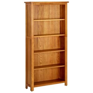 POOD24 Книжный шкаф с 5 полками, 70 x 22 x 140 см, дуб