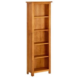 POOD24 Книжный шкаф с 5 полками, 45 x 22 x 140 см, дуб