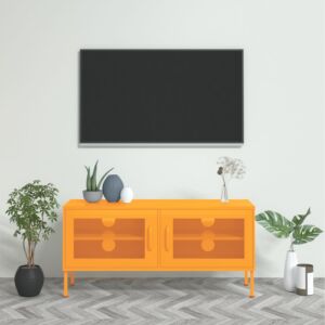 POOD24 Тумба под ТВ, горчично-желтая, 105 x 35 x 50 см, сталь