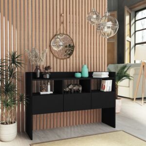 POOD24 буфет, черный, ДСП 105 x 30 x 70 см