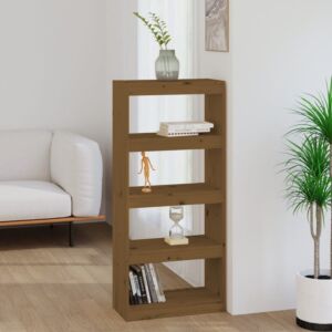 Pood24 книжная полка/перегородка, медово-коричневый 60 x 30 x 135,5 см сосна