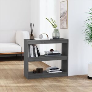 Книжная полка/разделитель комнаты Pood24, серый, 80 x 30 x 71,5 см, массив сосны