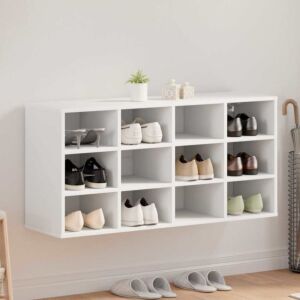 Pood24 Jalatsikapp riiuliga Valge 103 x 30 x 51 cm Tehispuit