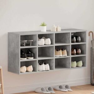 Pood24 Jalatsikapp riiuliga Betoonihall 103 x 30 x 51 cm Tehispuit
