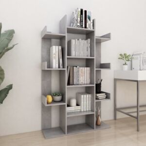 POOD24 книжная полка, серый бетон, 86x25,5x140 см, ДСП