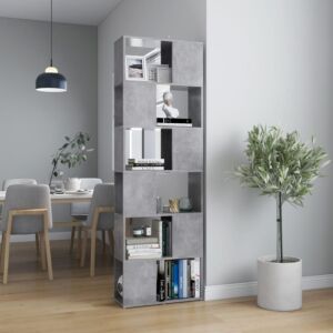 POOD24 книжный шкаф / перегородка бетонный серый 60x24x186 см ДСП