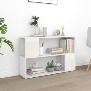 POOD24 книжная полка, белый глянцевый, 100x24x63 см, ДСП
