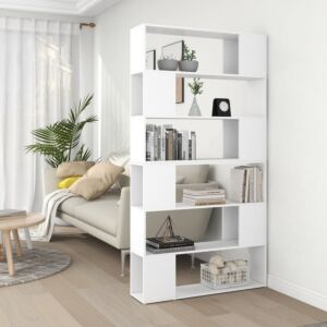 Книжный шкаф/разделитель POOD24, белый, 100x24x188 см