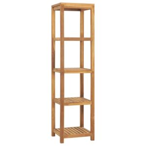Полка для ванной комнаты Pood24 4-ярусная, тик, 42 x 42 x 165 см