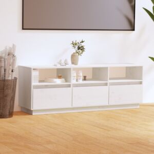 POOD24 Тумба под ТВ белый 140x37x50 см, сосна