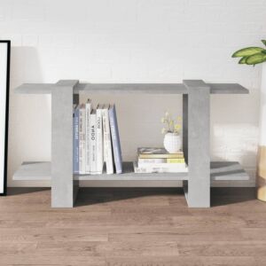 Pood24 raamatukapp, betoonhall, 100x30x51 cm, tehispuit