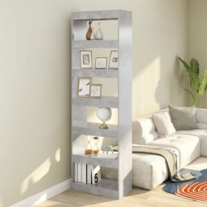POOD24 книжный шкаф/перегородка, бетонный зал, 60x30x198 см