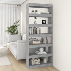 Pood24 книжная полка/разделитель бетон серый 80x30x198 см ДСП