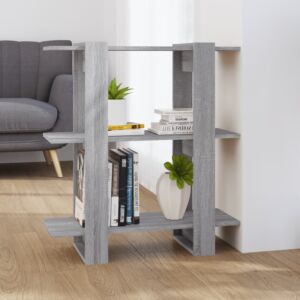 Книжная полка/разделитель комнаты Pood24, Сонома серая, 80x30x87 см