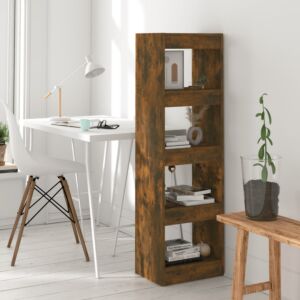 Книжная полка/разделитель Pood24, копченый дуб, 40x30x135 см