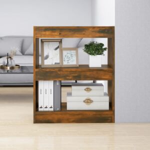 Книжная полка/разделитель Pood24, дымчатый дуб, 60x30x72 см