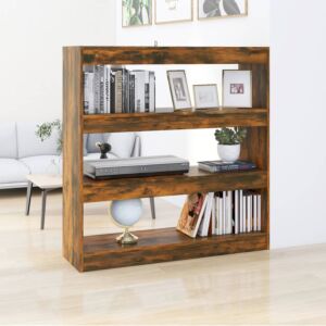 Книжная полка/разделитель Pood24, дымчатый дуб, 100x30x103 см