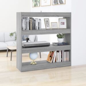 Книжная полка/разделитель комнаты Pood24, Сонома серая, 100x30x103 см