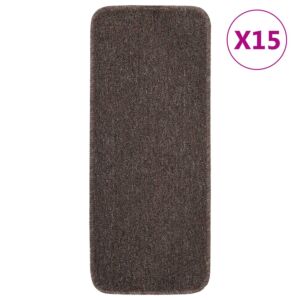 Коврики для лестниц POOD24 15 шт, 60 x 25 см, коричневые, противоскользящие