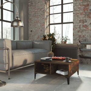 Pood24 kohvilaud, suitsutatud tamm, 60 x 60 x 30 cm, puitlaastplaat