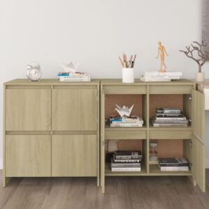 Буфет POOD24 2 шт, дуб сонома, 70 х 41 х 75 см, ДСП