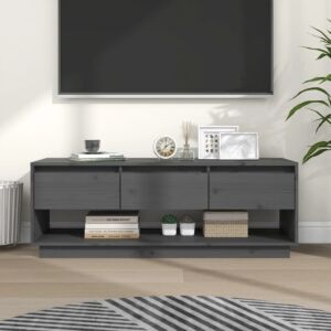 Pood24 Тумба под ТВ, серый, 110,5 x 34 x 40 см, сосна
