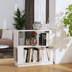Книжная полка/разделитель Pood24, белый, 80x25x70 см, массив сосны