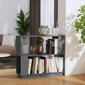 Pood24 книжная полка/перегородка, серый, 80 x 25 x 70 см, сосна