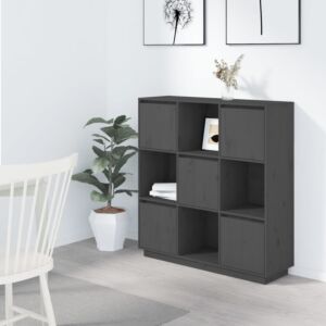 Pood24 высокий шкаф, серый, 110,5 x 35 x 117 см, дерево сосна