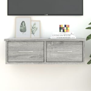 Стеллаж Pood24, дуб сонома серый, 60 x 26 x 18,5 см, искусственное дерево