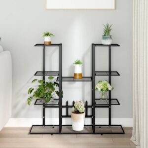 Pood24 lillealus, 94,5x25x89 cm, must, raud